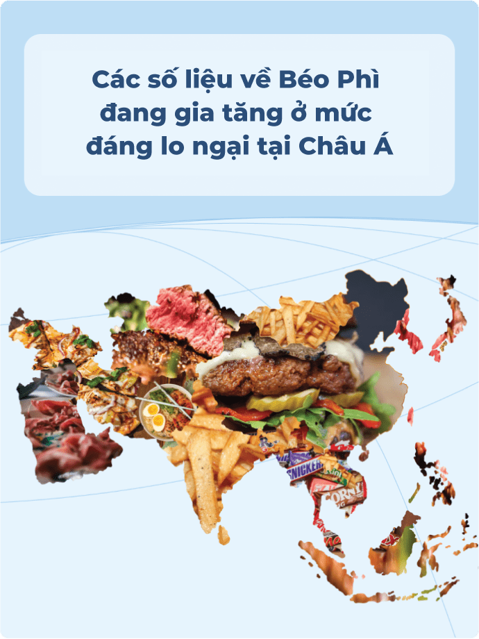 Các số liệu về béo phì đang gia tăng ở mức đáng lo ngại tại Châu Á