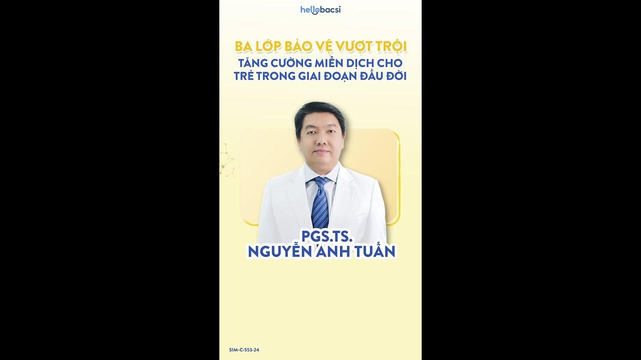 Ba lớp bảo vệ vượt trội tăng cường miễn dịch cho trẻ trong giai đoạn đầu đời-PGS.TS. Nguyễn Anh Tuấn