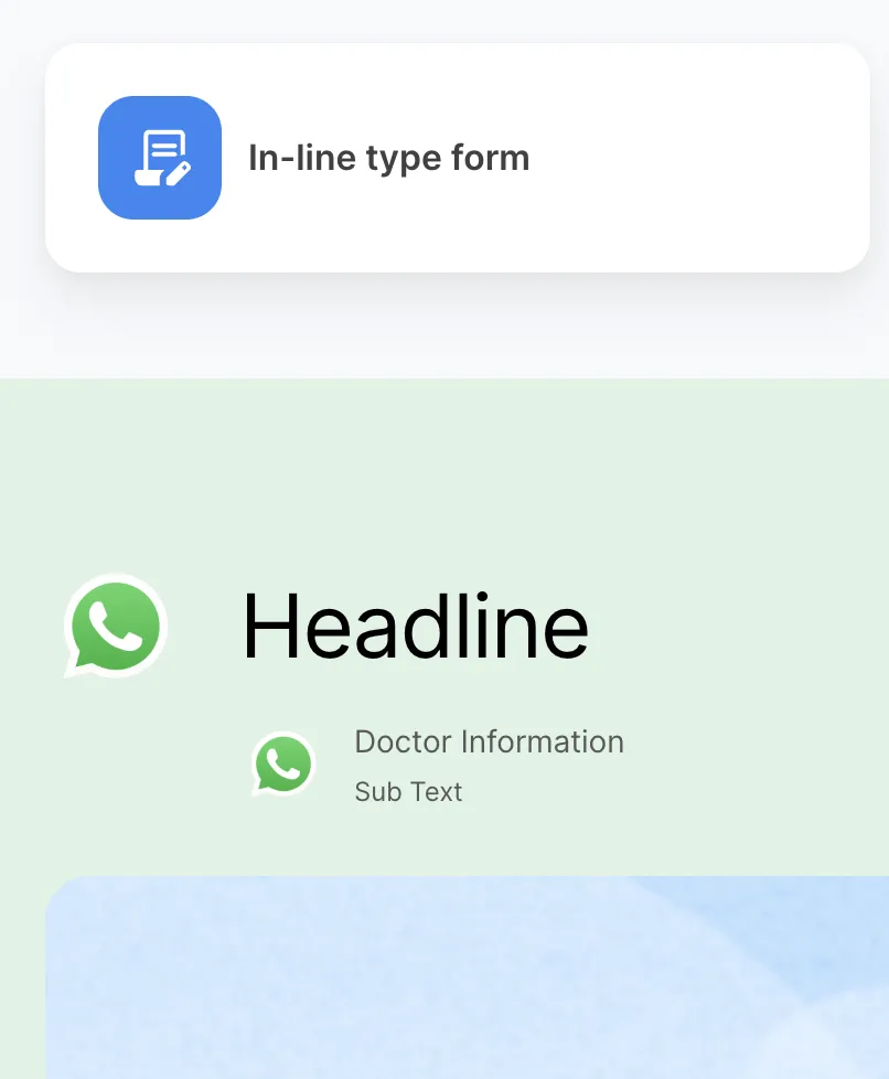 In-line type form