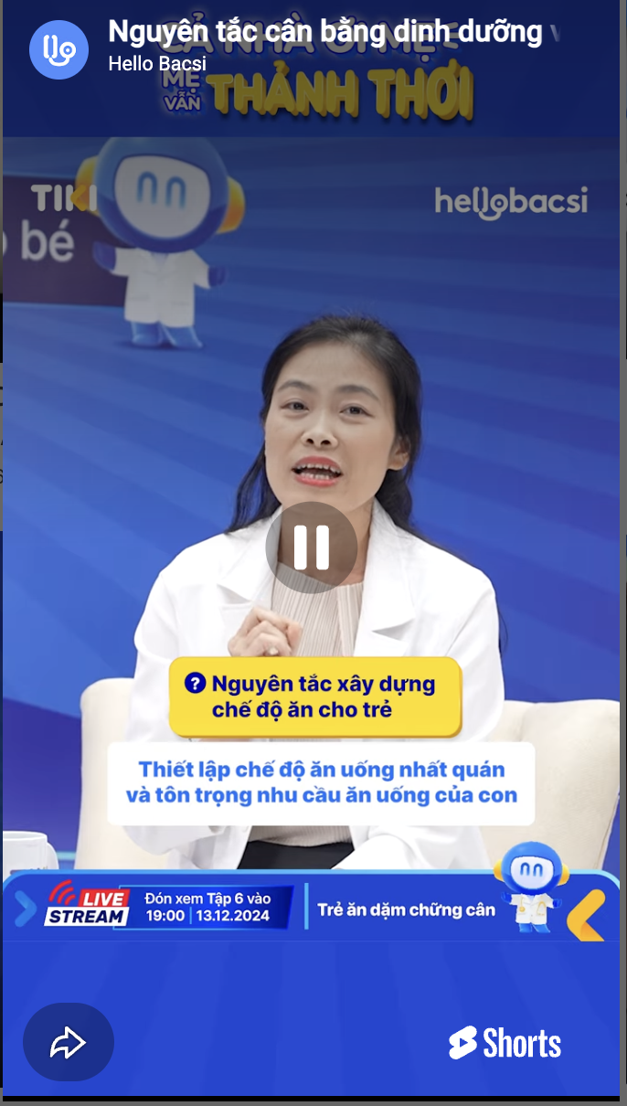 [CHĂM SÓC TRẺ MẪN CẢM] Dinh dưỡng cho trẻ mẫn cảm